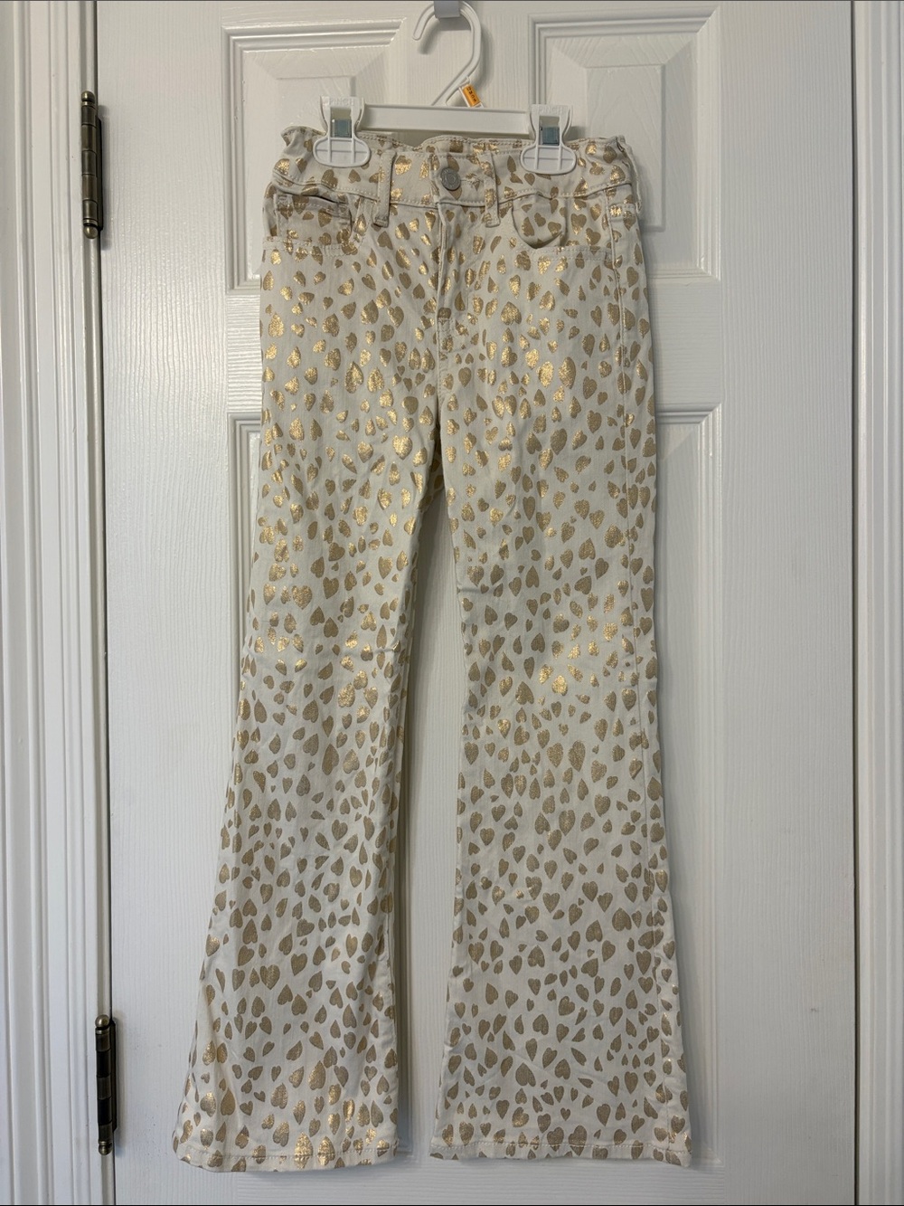 GAP kids - White Pants with Gold Heart Print